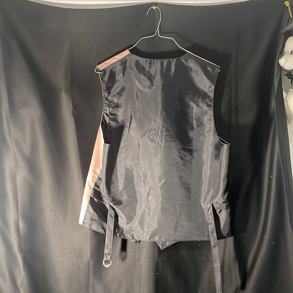 Pink and black vest with a pink bow Tie - Picture 2 of 2